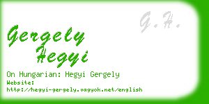 gergely hegyi business card